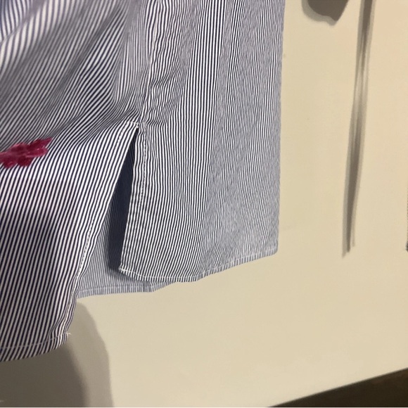 Melissa Page Shirt Women’s Medium Blue Floral Off The Shoulder Embroidered 1XL - Picture 4 of 7